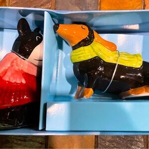 Salt and Pepper Shaker set French Bulldog Dachshund